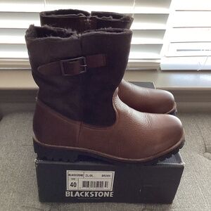 Blackstone OL05 Moto Boot with Genuine Shearling Lining (Women)